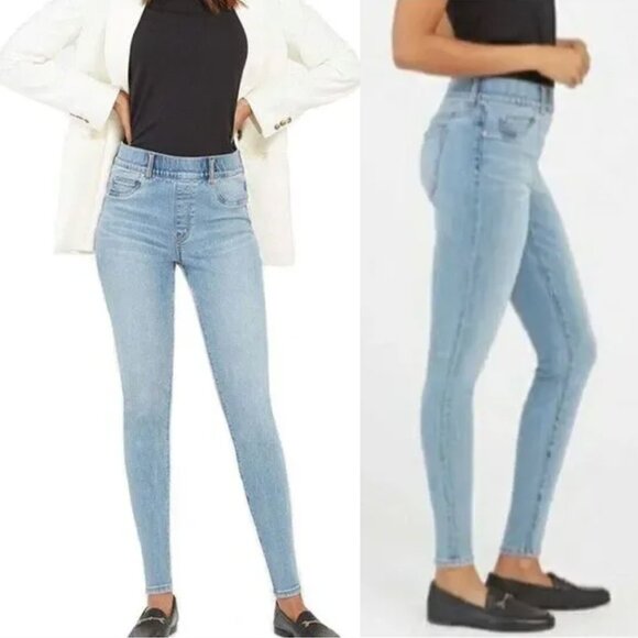 SPANX Skinny Jeans in Light Vintage Wash - Picture 1 of 8